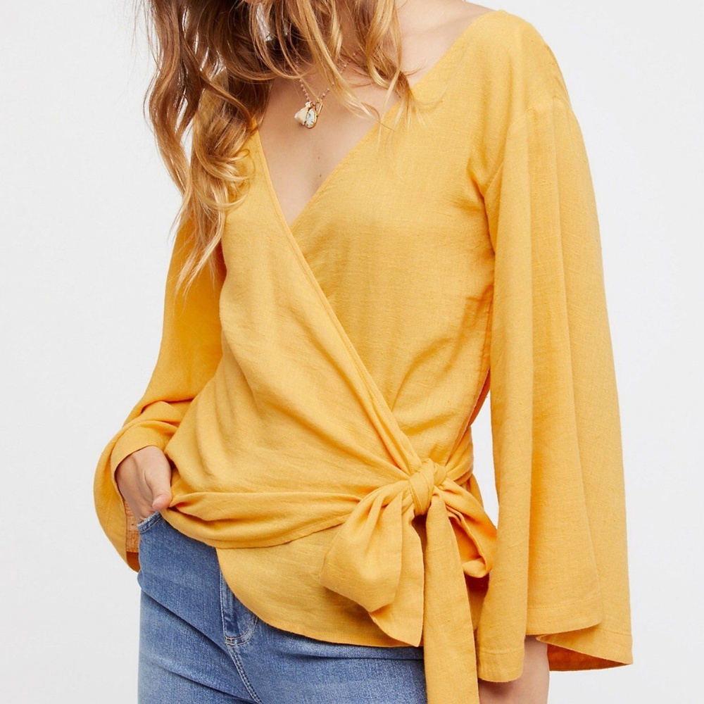 Free People Beyond The Beach Wrap Top Size XS